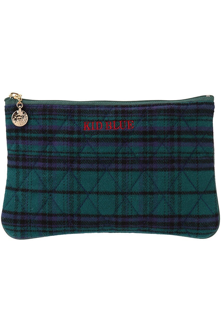 【キッドブルー/KID BLUE】のネルタータンキルティングGポーチ インテリア・キッズ・メンズ・レディースファッション・服の通販 founy(ファニー) 　ファッション　Fashion　レディースファッション　Fashion for Women　ポーチ&ミニバッグ　Pouches & Mini Bags　アクセサリー　Fashion Accessories　キルティング　Quilted, Quilting　トラベル　Travel, Travel Gear　フラット　Flat, Flat Shoes　ポーチ　Pouch, Small Case　A/W・秋冬　Autumn/Winter　グリーン|ID: prp329100004238266 ipo3291000000035692523