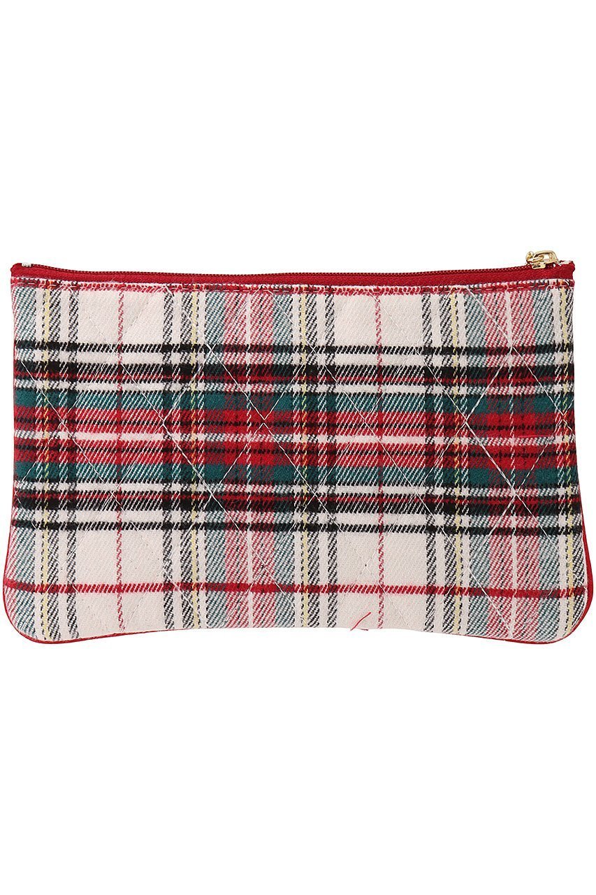 【キッドブルー/KID BLUE】のネルタータンキルティングGポーチ 人気、トレンドファッション・服の通販 founy(ファニー) 　ファッション　Fashion　レディースファッション　Fashion for Women　ポーチ&ミニバッグ　Pouches & Mini Bags　アクセサリー　Fashion Accessories　キルティング　Quilted, Quilting　トラベル　Travel, Travel Gear　フラット　Flat, Flat Shoes　ポーチ　Pouch, Small Case　A/W・秋冬　Autumn/Winter　other-3|ID: prp329100004238266 ipo3291000000035692525