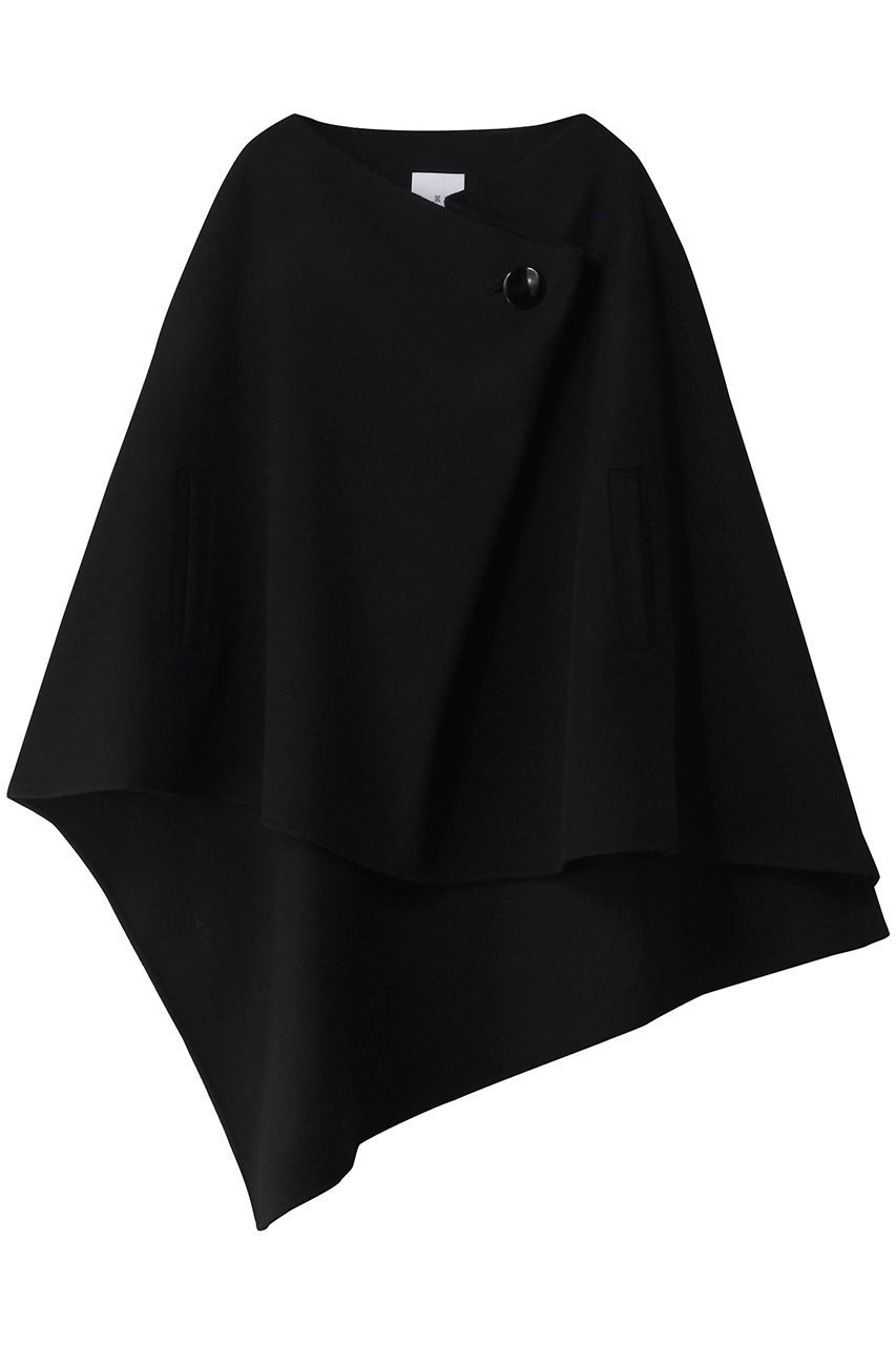 【オーヴィル/EAUVIRE】のアシンメトリーケープ インテリア・キッズ・メンズ・レディースファッション・服の通販 founy(ファニー) 　ファッション　Fashion　レディースファッション　Fashion for Women　ストール　Soft & Warm Scarves　マフラー・スヌード / 冬小物の定番　Scarves & Mufflers　なめらか　Smooth, Silky Texture　ショート　Short, Short Length　シンプル　Simple, Minimal　スタイリッシュ　Stylish, Fashionable　ストール　Stole, Wrap　フロント　Front, Front Design　マフラー　Scarf, Muffler　エレガント 上品　Elegant　ブラック|ID: prp329100004238272 ipo3291000000032816253