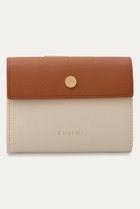 【クルニ/CULLNI】のLeather Flap ミニウォレット With A Clasp マッシュルーム×アンバー|ID: prp329100004238273 ipo3291000000031742566