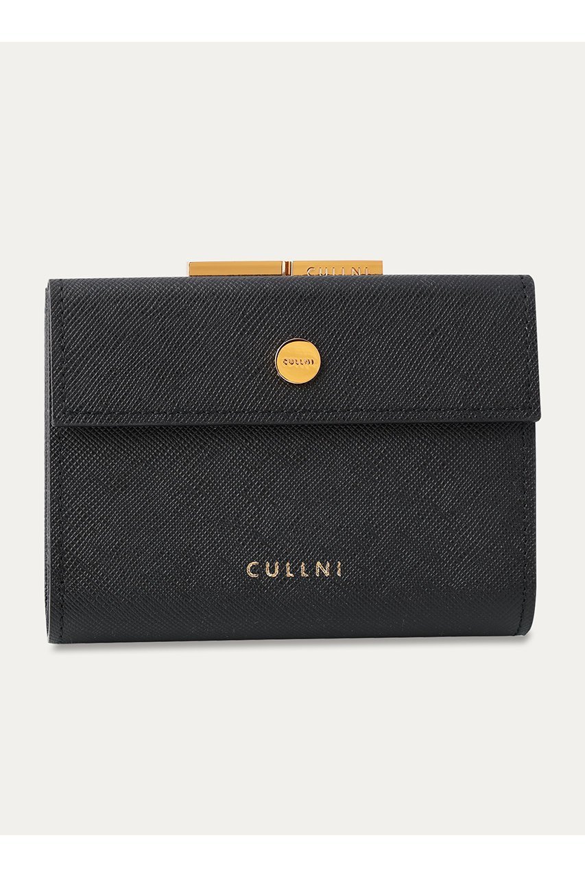 【クルニ/CULLNI】のLeather Flap ミニウォレット With A Clasp インテリア・キッズ・メンズ・レディースファッション・服の通販 founy(ファニー) ファッション Fashion レディースファッション Fashion for Women ミニ財布・二つ折り財布 Wallets & Card Cases ユニセックス Unisex, Genderless ボックス Boxy, Box Shape ポケット Pocket, Pocket Detail エレガント 上品 Elegant 財布 Wallet, Purse ブラック|ID: prp329100004238273 ipo3291000000032790200