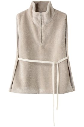 【ミディウミソリッド/MIDIUMISOLID】 haif zip boa vest ベスト人気、トレンドファッション・服の通販 founy(ファニー) ファッション Fashion レディースファッション WOMEN アウター Coat Outerwear ジャケット Jackets ジップ Zip ジャケット Jacket ハイネック High Neck ベスト Vest リボン Ribbon |ID:prp329100004239536