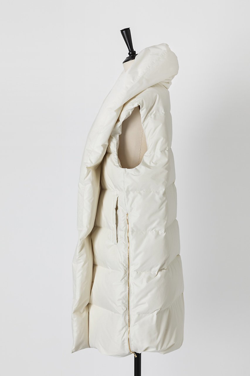 【オーヴィル/EAUVIRE】のロングダウンジレ 人気、トレンドファッション・服の通販 founy(ファニー) 　ファッション　Fashion　レディースファッション　Fashion for Women　アウター　Coat / Outerwear Collection　コート・ロングコート・ピーコート　Long Coats, Peacoats & More　スタイリッシュ　Stylish, Fashionable　スリット　Slit, Slit Detail　タフタ　Taffeta, Structured Fabric　ダウン　Down, Puffer　other-2|ID: prp329100004239588 ipo3291000000035924512