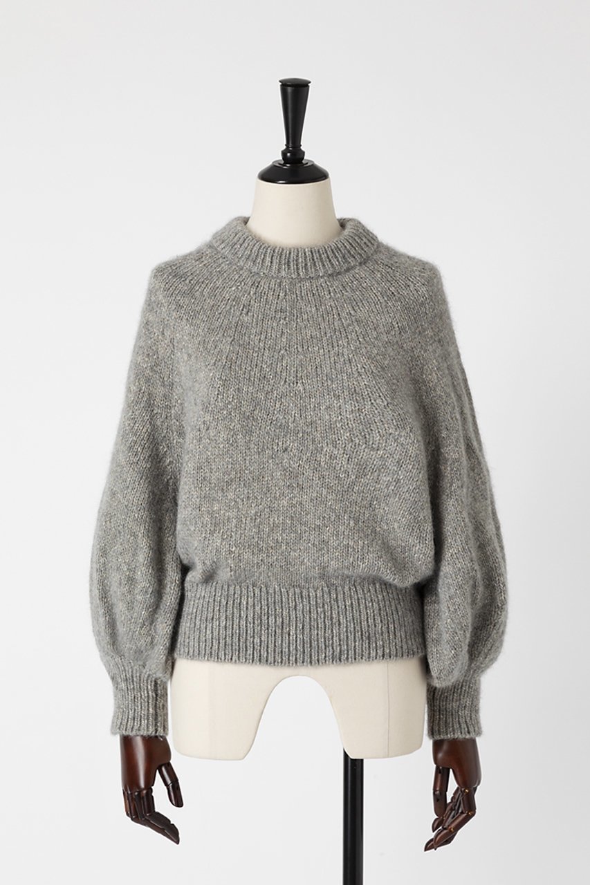 【オーヴィル/EAUVIRE】のパフスリーブプルオーバー インテリア・キッズ・メンズ・レディースファッション・服の通販 founy(ファニー) 　ファッション　Fashion　レディースファッション　Fashion for Women　トップス・カットソー　Cut & Sew Tops　ニット　Knit Tops & Sweaters　カジュアルプルオーバー・ニットトップス　Pullovers & Knit Tops / Casual Pullovers　イタリア　Italy　エアリー　Airy Texture　スリーブ　Sleeve, Long Sleeve / Short Sleeve　ベビー　Baby, Babywear　再入荷　Restock / Back in Stock　グレー|ID: prp329100004239590 ipo3291000000034989673