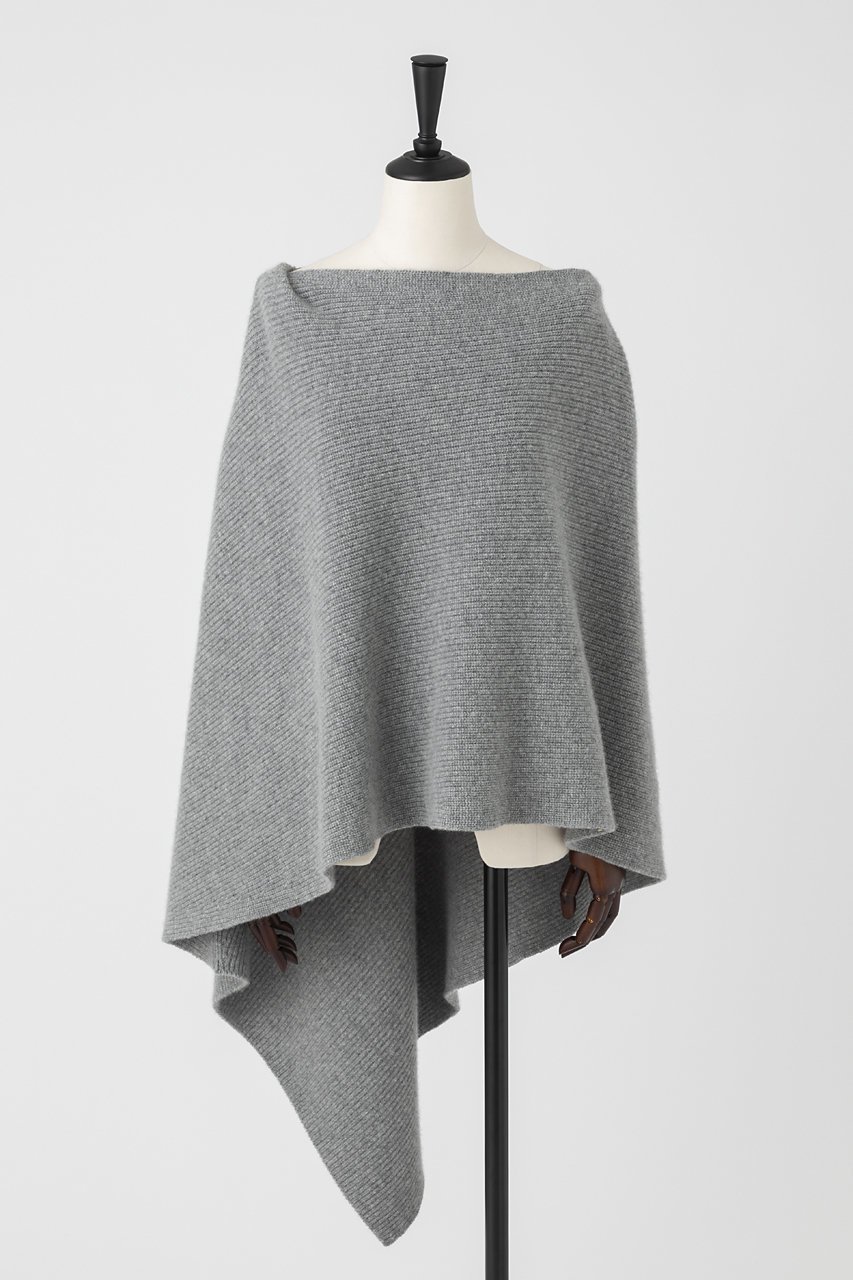 【オーヴィル/EAUVIRE】のアシンメトリーケープ インテリア・キッズ・メンズ・レディースファッション・服の通販 founy(ファニー) ファッション Fashion レディースファッション Fashion for Women ストール Soft & Warm Scarves マフラー・スヌード / 冬小物の定番 Scarves & Mufflers アシンメトリー Asymmetrical Style イタリア Italy カッティング Cutting Detail ストール Stole, Wrap ドレープ Drape, Draping Fabric マフラー Scarf, Muffler ミドル Middle Length, Mid Height モダン Modern, Contemporary 畦 Ribbed Knit グレー|ID: prp329100004239592 ipo3291000000034307389