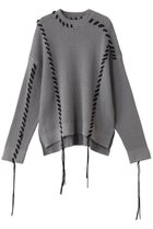 【メゾンスペシャル/MAISON SPECIAL】の【UNISEX】オニワッフルケミカルオーバーダイ エンブロイダリークルーネックPO G.BGE(グレーベージュ)|ID: prp329100004239599 ipo3291000000032894154