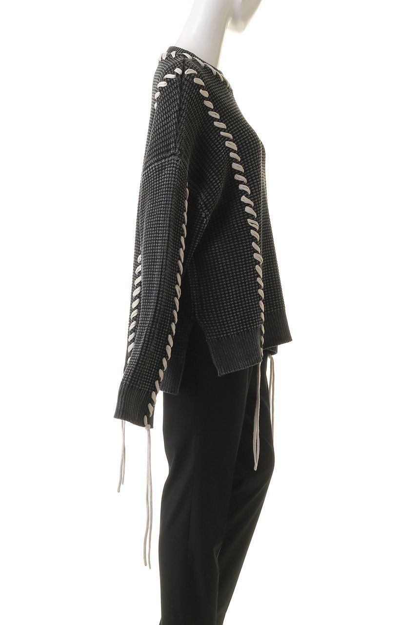 【メゾンスペシャル/MAISON SPECIAL】の【UNISEX】オニワッフルケミカルオーバーダイ エンブロイダリークルーネックPO 人気、トレンドファッション・服の通販 founy(ファニー) 　ファッション　Fashion　レディースファッション　Fashion for Women　トップス・カットソー　Cut & Sew Tops　ニット　Knit Tops & Sweaters　カジュアルプルオーバー・ニットトップス　Pullovers & Knit Tops / Casual Pullovers　ユニセックス　Unisex, Genderless　ランダム　Random, Irregular　ワッフル　Waffle, Waffle Knit　other-3|ID: prp329100004239599 ipo3291000000032894159