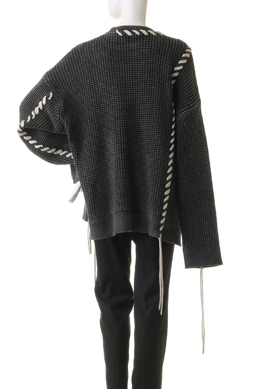 【メゾンスペシャル/MAISON SPECIAL】の【UNISEX】オニワッフルケミカルオーバーダイ エンブロイダリークルーネックPO 人気、トレンドファッション・服の通販 founy(ファニー) 　ファッション　Fashion　レディースファッション　Fashion for Women　トップス・カットソー　Cut & Sew Tops　ニット　Knit Tops & Sweaters　カジュアルプルオーバー・ニットトップス　Pullovers & Knit Tops / Casual Pullovers　ユニセックス　Unisex, Genderless　ランダム　Random, Irregular　ワッフル　Waffle, Waffle Knit　other-4|ID: prp329100004239599 ipo3291000000032894162