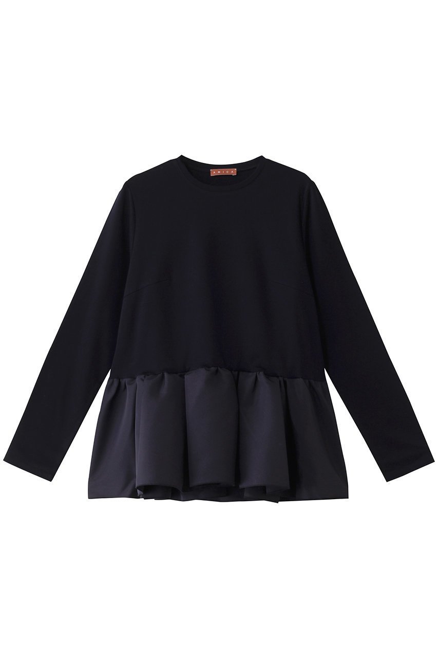 【アミカ/AMICA】のバレリーナロングTシャツ 人気、トレンドファッション・服の通販 founy(ファニー) 　ファッション　Fashion　レディースファッション　WOMEN　トップス・カットソー　Tops/Tshirt　シャツ/ブラウス　Shirts/Blouses　ロング / Tシャツ　T-Shirts　カットソー　Cut and Sewn　おすすめ　Recommend　グログラン　Grosgrain　サテン　Satin　ジャージ　Jersey　スリーブ　Sleeve　バレエ　Ballet　モダン　Modern　リラックス　Relax　ロング　Long　人気　Popularity　切替　Switching　NEW・新作・新着・新入荷　New Arrivals　 other-1|ID: prp329100004240653 ipo3291000000029409717