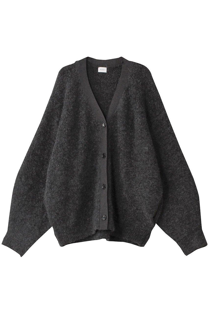 【マノフ/MANOF】のBOUCLE KNIT CARDIGAN ニット インテリア・キッズ・メンズ・レディースファッション・服の通販 founy(ファニー) 　ファッション　Fashion　レディースファッション　WOMEN　トップス・カットソー　Tops/Tshirt　ニット　Knit Tops　カーディガン　Cardigans　プルオーバー　Pullover　A/W・秋冬　Aw・Autumn/Winter・Fw・Fall-Winter　おすすめ　Recommend　インナー　Inner　ウォーム　Worm　カーディガン　Cardigan　ハイネック　High Neck　ファブリック　Fabric　ボトム　Bottom　モコモコ　Fluffy　NEW・新作・新着・新入荷　New Arrivals　GRAY|ID: prp329100004240659 ipo3291000000029409748