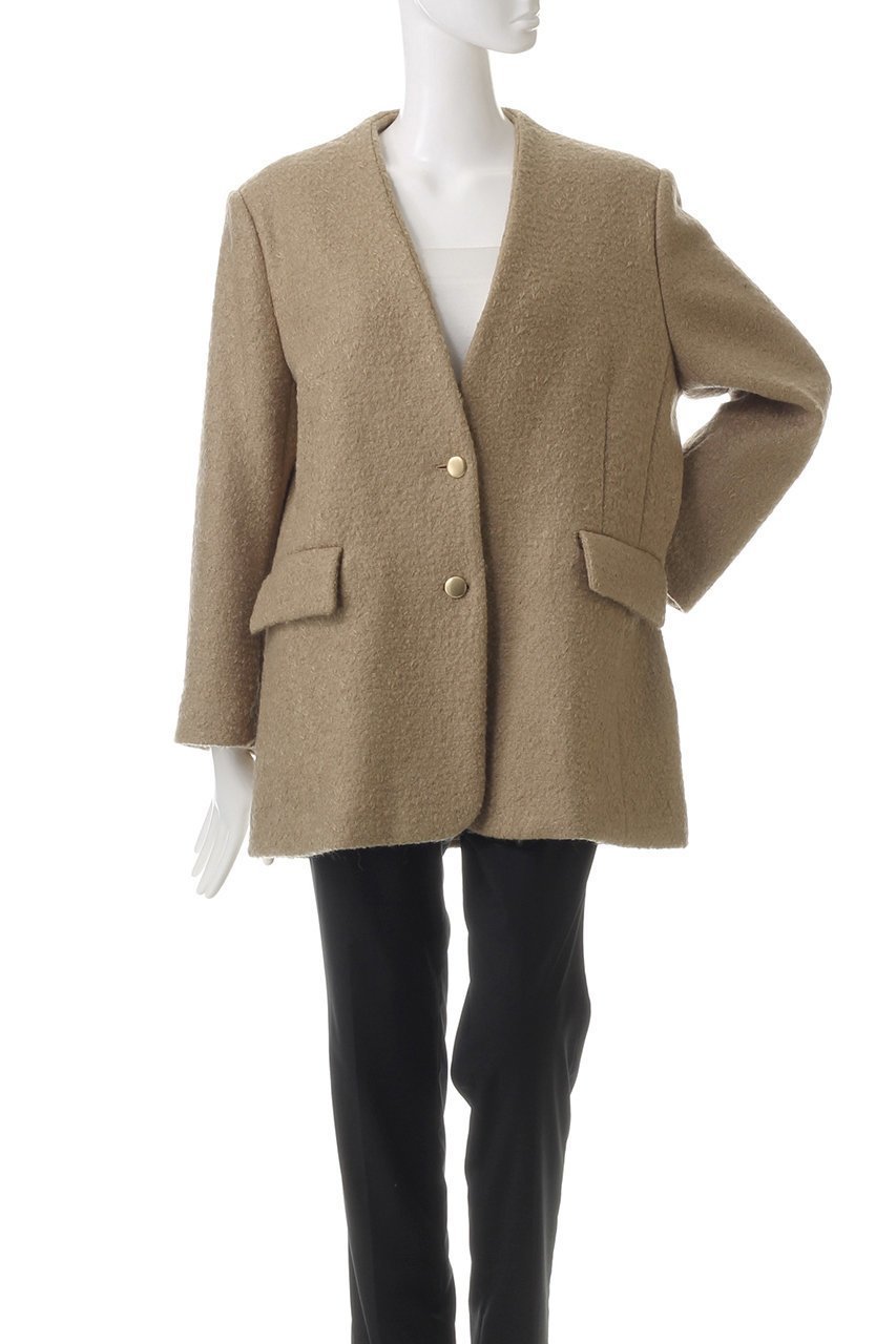 【ガリャルダガランテ/GALLARDAGALANTE】の【HERITANOVUM】モヘヤループノーカラージャケット 人気、トレンドファッション・服の通販 founy(ファニー) 　ファッション　Fashion　レディースファッション　Fashion for Women　アウター　Coat / Outerwear Collection　レディースジャケット・軽アウター　Jackets　ノーカラージャケット / シンプル上品コーデ　Collarless Jackets　クラシカル　Classical, Vintage-Inspired　ジャケット　Jacket, Outerwear　マニッシュ　Mannish, Boyish　メルトン　Melton, Heavy Wool　ループ　Loop, Loop Knit　other-2|ID: prp329100004240663 ipo3291000000032935579
