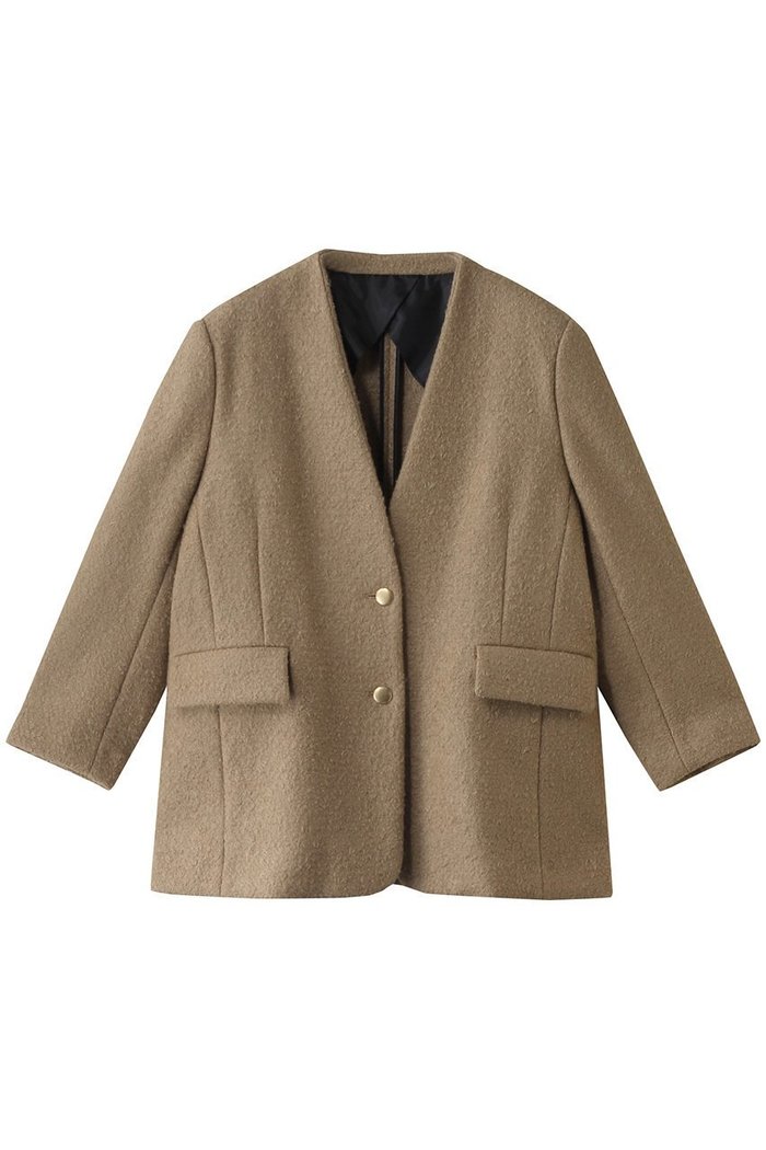 【ガリャルダガランテ/GALLARDAGALANTE】の【HERITANOVUM】モヘヤループノーカラージャケット インテリア・キッズ・メンズ・レディースファッション・服の通販 founy(ファニー) https://founy.com/ ファッション Fashion レディースファッション Fashion for Women アウター Coat / Outerwear Collection レディースジャケット・軽アウター Jackets ノーカラージャケット / シンプル上品コーデ Collarless Jackets クラシカル Classical, Vintage-Inspired ジャケット Jacket, Outerwear マニッシュ Mannish, Boyish メルトン Melton, Heavy Wool ループ Loop, Loop Knit |ID: prp329100004240663 ipo3291000000035654572