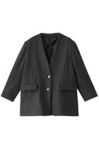 【ガリャルダガランテ/GALLARDAGALANTE】の【HERITANOVUM】モヘヤループノーカラージャケット 人気、トレンドファッション・服の通販 founy(ファニー) ファッション Fashion レディースファッション Fashion for Women アウター Coat / Outerwear Collection レディースジャケット・軽アウター Jackets ノーカラージャケット / シンプル上品コーデ Collarless Jackets クラシカル Classical, Vintage-Inspired ジャケット Jacket, Outerwear マニッシュ Mannish, Boyish メルトン Melton, Heavy Wool ループ Loop, Loop Knit thumbnail チャコールグレー|ID: prp329100004240663 ipo3291000000035654574