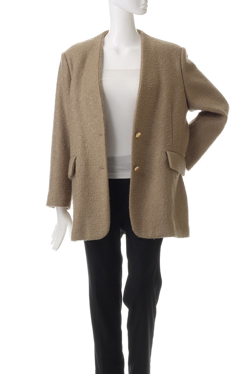 【ガリャルダガランテ/GALLARDAGALANTE】の【HERITANOVUM】モヘヤループノーカラージャケット 人気、トレンドファッション・服の通販 founy(ファニー) 　ファッション　Fashion　レディースファッション　Fashion for Women　アウター　Coat / Outerwear Collection　レディースジャケット・軽アウター　Jackets　ノーカラージャケット / シンプル上品コーデ　Collarless Jackets　クラシカル　Classical, Vintage-Inspired　ジャケット　Jacket, Outerwear　マニッシュ　Mannish, Boyish　メルトン　Melton, Heavy Wool　ループ　Loop, Loop Knit　other-7|ID: prp329100004240663 ipo3291000000035654584