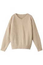【デザイン ワークス/DESIGN WORKS】のファー加工Vネックプルオーバー ベージュ|ID: prp329100004240667 ipo3291000000032966516