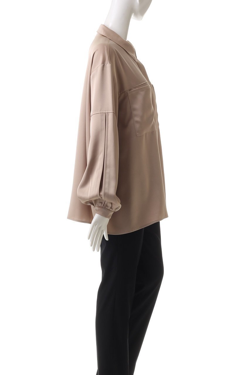 【マノフ/MANOF】のOUT POCKET SATIN SHIRTS シャツ/ブラウス 人気、トレンドファッション・服の通販 founy(ファニー) 　ファッション　Fashion　レディースファッション　WOMEN　トップス・カットソー　Tops/Tshirt　シャツ/ブラウス　Shirts/Blouses　おすすめ　Recommend　サテン　Satin　スリーブ　Sleeve　ハイネック　High Neck　ロング　Long　エレガント 上品　Elegant　other-3|ID: prp329100004240668 ipo3291000000031379527