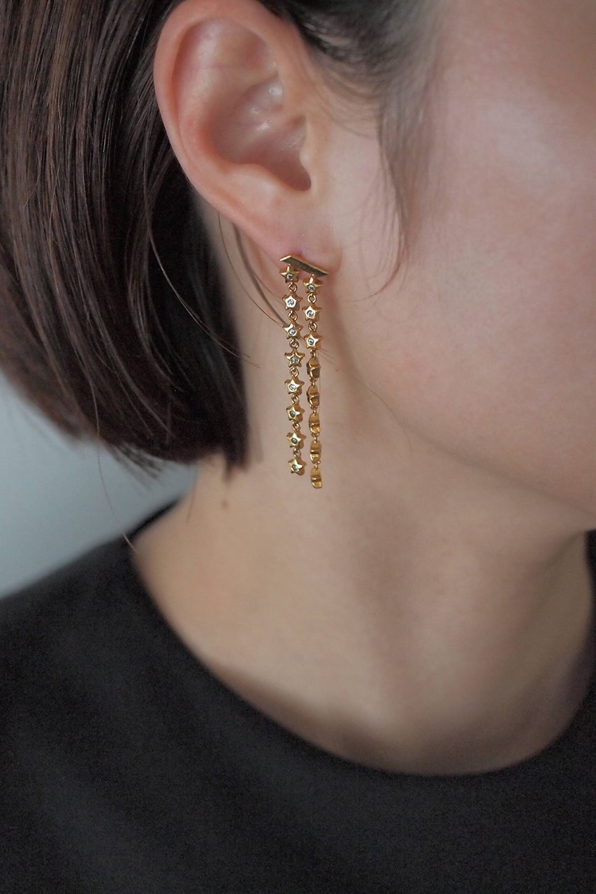 【アデル ビジュー/ADER bijoux】のTINY STAR double チェーンイヤリング 人気、トレンドファッション・服の通販 founy(ファニー) 　ファッション　Fashion　レディースファッション　Fashion for Women　ジュエリー　Jewelry　ファッションリング　Fashion Rings　イヤリング・フープ・ドロップタイプ　Hoop, Drop & Clip Earrings　イヤリング　Earrings　チェーン　Chain, Chain Strap　パーティ　Party, Party Style　メタル　Metal, Metal Parts　モチーフ　Motif, Design Theme　other-2|ID: prp329100004240674 ipo3291000000035985681
