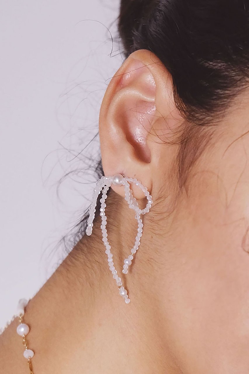 【ナチュラリジュエリ/NATURALI JEWELRY】のタッセルリボンピアス 人気、トレンドファッション・服の通販 founy(ファニー) 　ファッション　Fashion　レディースファッション　Fashion for Women　ジュエリー　Jewelry　ファッションリング　Fashion Rings　イヤリング・フープ・ドロップタイプ　Hoop, Drop & Clip Earrings　イヤリング　Earrings　ストーン　Stone, Gem-Like　タッセル　Tassel, Fringe　フォルム　Silhouette, Form　リボン　Ribbon, Bow　エレガント 上品　Elegant　other-2|ID: prp329100004240683 ipo3291000000031267193