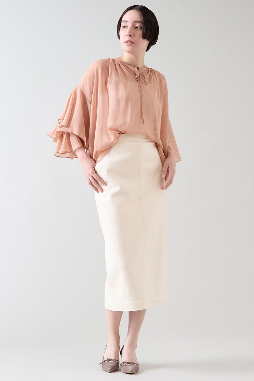 【マルティニーク/martinique】のシフォンギャザーブラウス 人気、トレンドファッション・服の通販 founy(ファニー) ファッション Fashion レディースファッション Fashion for Women トップス・カットソー Cut & Sew Tops シャツ・ブラウス・オフィスカジュアル Elegant Blouses & Button-Ups おすすめ Recommended / Our Picks ギャザー Gathered, Ruffled シフォン Chiffon, Lightweight Fabric スリーブ Sleeve, Long Sleeve / Short Sleeve デニム Denim, Jeans Material フェミニン Feminine, Girly フリル Frill, Ruffle ボトム Bottoms, Lower Wear ロング Long, Long-Length other-5|ID: prp329100004240719 ipo3291000000036079061