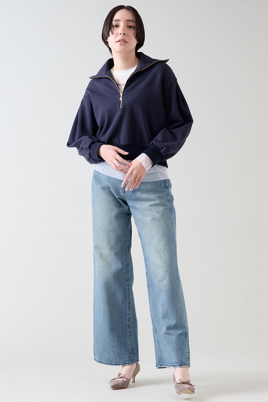 【マルティニーク/martinique】のハーフジップスウェット 人気、トレンドファッション・服の通販 founy(ファニー) 　ファッション　Fashion　レディースファッション　Fashion for Women　トップス・カットソー　Cut & Sew Tops　シャツ・ブラウス・オフィスカジュアル　Elegant Blouses & Button-Ups　レディースパーカー・カジュアルフーディー　Casual Hoodies & Sweatshirts　ロングTシャツ・Tシャツ　Longline T-Shirts & Tees　スウェット・クルーネックトップス　Sweatshirts & Crewnecks / Relaxed Fit Sweat Tops　カットソー・ベーシックTシャツ　Cut-and-Sewn Tops / Stretch Tees & Basics　おすすめ　Recommended / Our Picks　トレンド　Trend, Trending Now　フェミニン　Feminine, Girly　メンズ　Men's, Menswear　ループ　Loop, Loop Knit　今季　This Season, Current Season　再入荷　Restock / Back in Stock　other-4|ID: prp329100004240722 ipo3291000000032705164