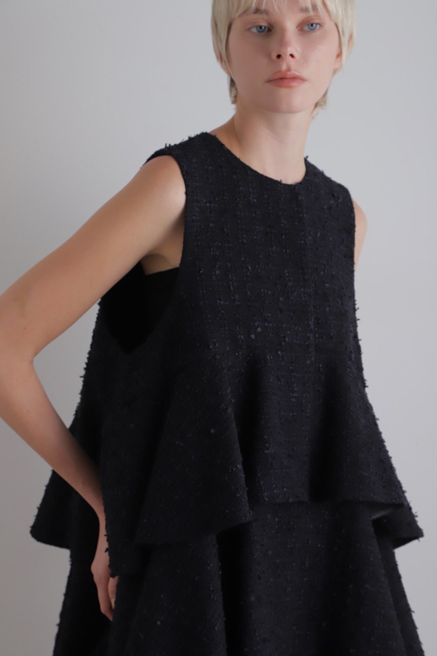【ル フィル/LE PHIL】のフリンジツィードフリルジレ 人気、トレンドファッション・服の通販 founy(ファニー) 　ファッション　Fashion　レディースファッション　Fashion for Women　アウター　Coat / Outerwear Collection　レディースジャケット・軽アウター　Jackets　コンパクト　Compact, Small Size　ジャケット　Jacket, Outerwear　ツイード　Twill, Twill Weave　ハイネック　High Neck, Mock Neck　フリル　Frill, Ruffle　ベスト　Vest, Waistcoat　ミックス　Mix, Mixed Style　エレガント 上品　Elegant　other-4|ID: prp329100004240727 ipo3291000000032927129