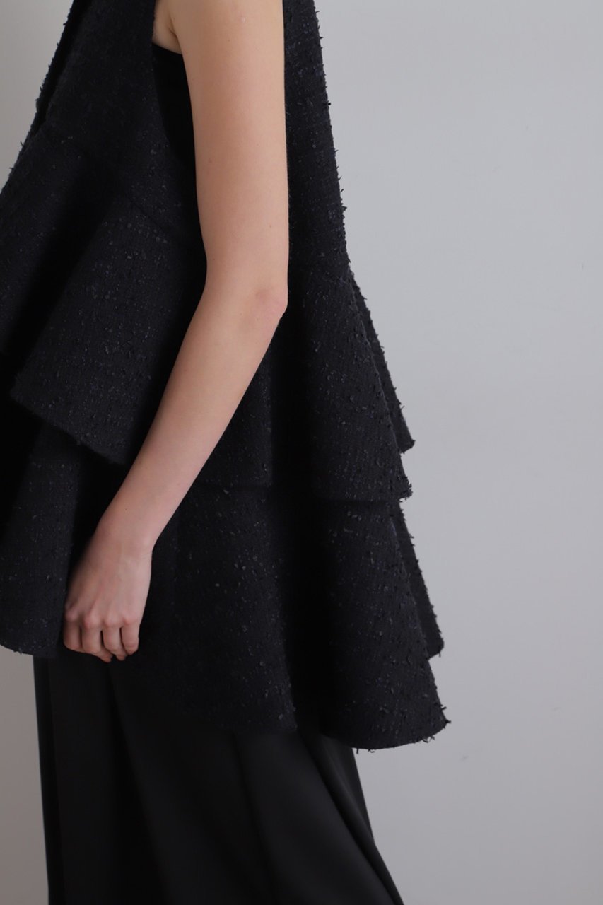【ル フィル/LE PHIL】のフリンジツィードフリルジレ 人気、トレンドファッション・服の通販 founy(ファニー) 　ファッション　Fashion　レディースファッション　Fashion for Women　アウター　Coat / Outerwear Collection　レディースジャケット・軽アウター　Jackets　コンパクト　Compact, Small Size　ジャケット　Jacket, Outerwear　ツイード　Twill, Twill Weave　ハイネック　High Neck, Mock Neck　フリル　Frill, Ruffle　ベスト　Vest, Waistcoat　ミックス　Mix, Mixed Style　エレガント 上品　Elegant　other-5|ID: prp329100004240727 ipo3291000000032927138