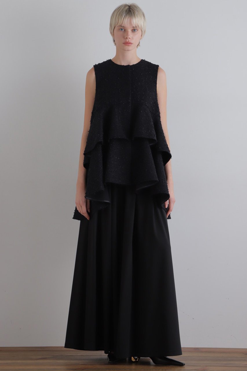 【ル フィル/LE PHIL】のフリンジツィードフリルジレ 人気、トレンドファッション・服の通販 founy(ファニー) 　ファッション　Fashion　レディースファッション　Fashion for Women　アウター　Coat / Outerwear Collection　レディースジャケット・軽アウター　Jackets　コンパクト　Compact, Small Size　ジャケット　Jacket, Outerwear　ツイード　Twill, Twill Weave　ハイネック　High Neck, Mock Neck　フリル　Frill, Ruffle　ベスト　Vest, Waistcoat　ミックス　Mix, Mixed Style　エレガント 上品　Elegant　other-7|ID: prp329100004240727 ipo3291000000032927152