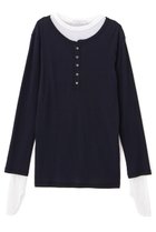 【エトレトウキョウ/ETRE TOKYO】のヘンリーネックレイヤードセットロンTee ネイビー|ID: prp329100004242066 ipo3291000000032890859