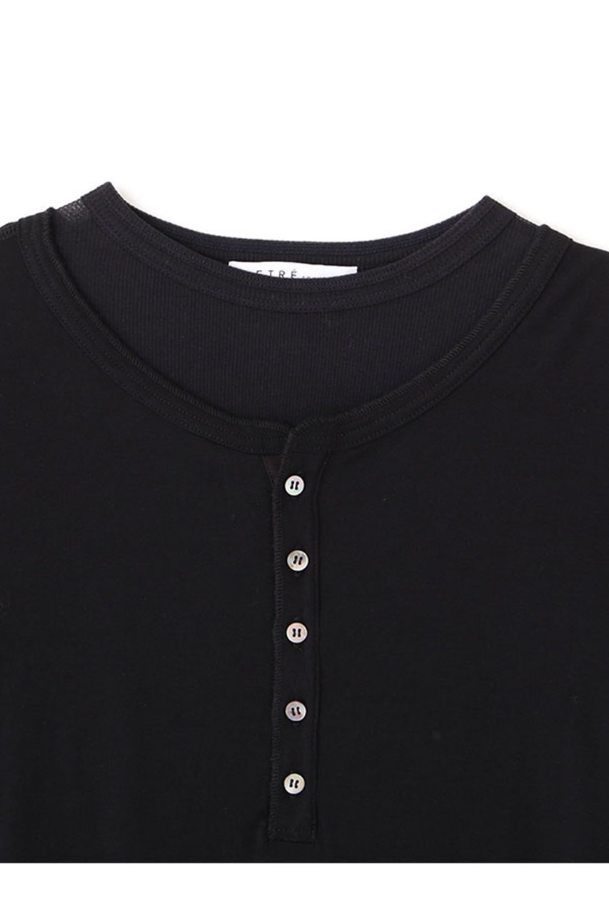 【エトレトウキョウ/ETRE TOKYO】のヘンリーネックレイヤードセットロンTee 人気、トレンドファッション・服の通販 founy(ファニー) 　ファッション　Fashion　レディースファッション　Fashion for Women　トップス・カットソー　Cut & Sew Tops　シャツ・ブラウス・オフィスカジュアル　Elegant Blouses & Button-Ups　ロングTシャツ・Tシャツ　Longline T-Shirts & Tees　カットソー・ベーシックTシャツ　Cut-and-Sewn Tops / Stretch Tees & Basics　インナー　Innerwear　カットソー　Cut and Sewn Top　シアー　Sheer, See-Through　スリーブ　Sleeve, Long Sleeve / Short Sleeve　リラックス　Relax, Relaxed Fit　ロング　Long, Long-Length　定番　Standard, Basic Item　other-8|ID: prp329100004242066 ipo3291000000032890896