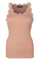 【ロサムンド/ROSEMUNDE】のレース付きタンクトップ シルクコットン インディアンタン|ID: prp329100004242074 ipo3291000000032891444