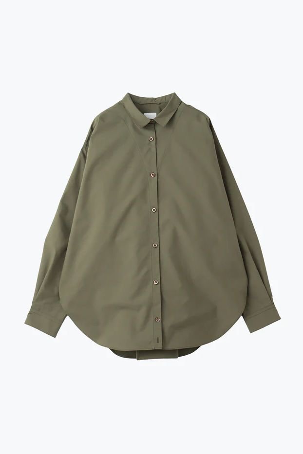 【レリル/lelill】のオーガニックタイプライター3WAYレギュラーシャツ インテリア・キッズ・メンズ・レディースファッション・服の通販 founy(ファニー) 　ファッション　Fashion　レディースファッション　Fashion for Women　トップス・カットソー　Cut & Sew Tops　シャツ・ブラウス・オフィスカジュアル　Elegant Blouses & Button-Ups　スリーブ　Sleeve, Long Sleeve / Short Sleeve　ブロード　Broadcloth, Fine Cotton　ミックス　Mix, Mixed Style　レギュラー　Regular, Standard Fit　ロング　Long, Long-Length　定番　Standard, Basic Item　カーキ|ID: prp329100004242127 ipo3291000000032909255