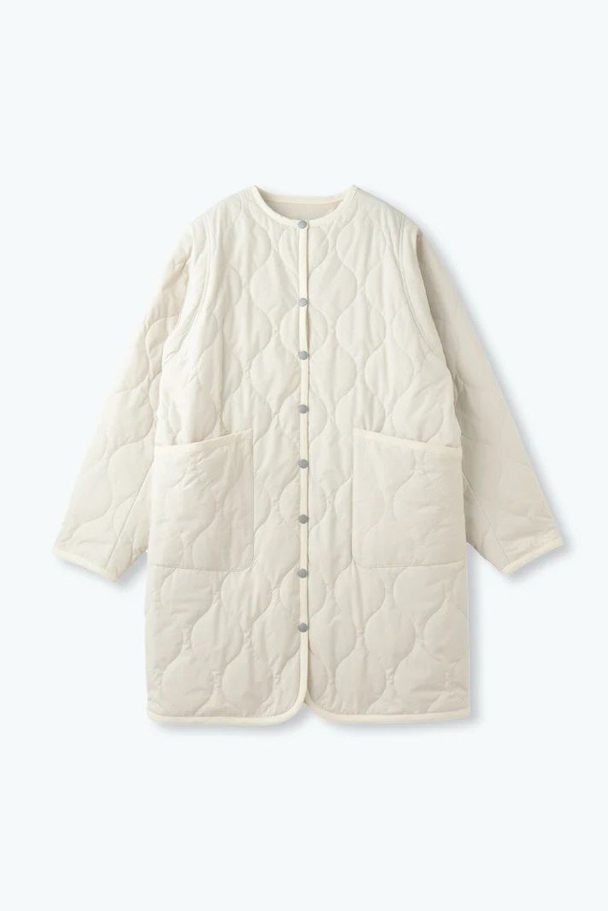 【レリル/lelill】のTHE QUILTING COAT インテリア・キッズ・メンズ・レディースファッション・服の通販 founy(ファニー) 　ファッション　Fashion　レディースファッション　Fashion for Women　アウター　Coat / Outerwear Collection　コート・ロングコート・ピーコート　Long Coats, Peacoats & More　キルティング　Quilted, Quilting　タフタ　Taffeta, Structured Fabric　ロング　Long, Long-Length　軽量　Lightweight, Ultra Light　オフホワイト|ID: prp329100004242129 ipo3291000000032925524