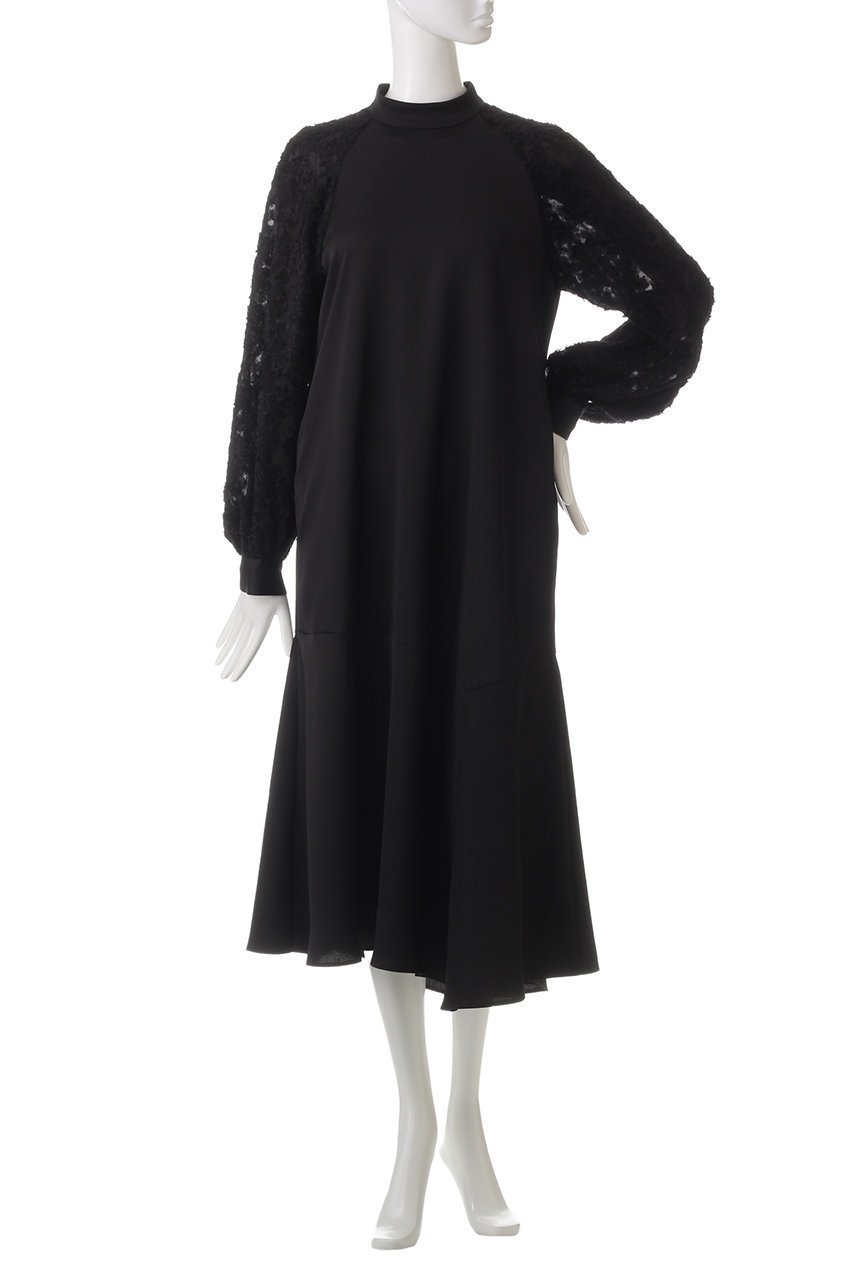 【デザイン ワークス/DESIGN WORKS】のカットJQコンビドレス 人気、トレンドファッション・服の通販 founy(ファニー) 　ファッション　Fashion　レディースファッション　Fashion for Women　ワンピース　Dresses　フォーマル・パーティードレス・結婚式用ドレス　Elegant & Casual Dresses　チュニック　Tunic Tops & Dresses　アシンメトリー　Asymmetrical Style　コンビ　Combo, Combination Style　シンプル　Simple, Minimal　ジャカード／ジャガード　Jacquard, Woven Pattern　スタンド　Stand Collar, Upright Stand　チュニック　Tunic, Long Top　ドレス　Dress, One-Piece　ヘムライン　Hemline, Bottom Cut　モダン　Modern, Contemporary　ロング　Long, Long-Length　other-2|ID: prp329100004242136 ipo3291000000032884593