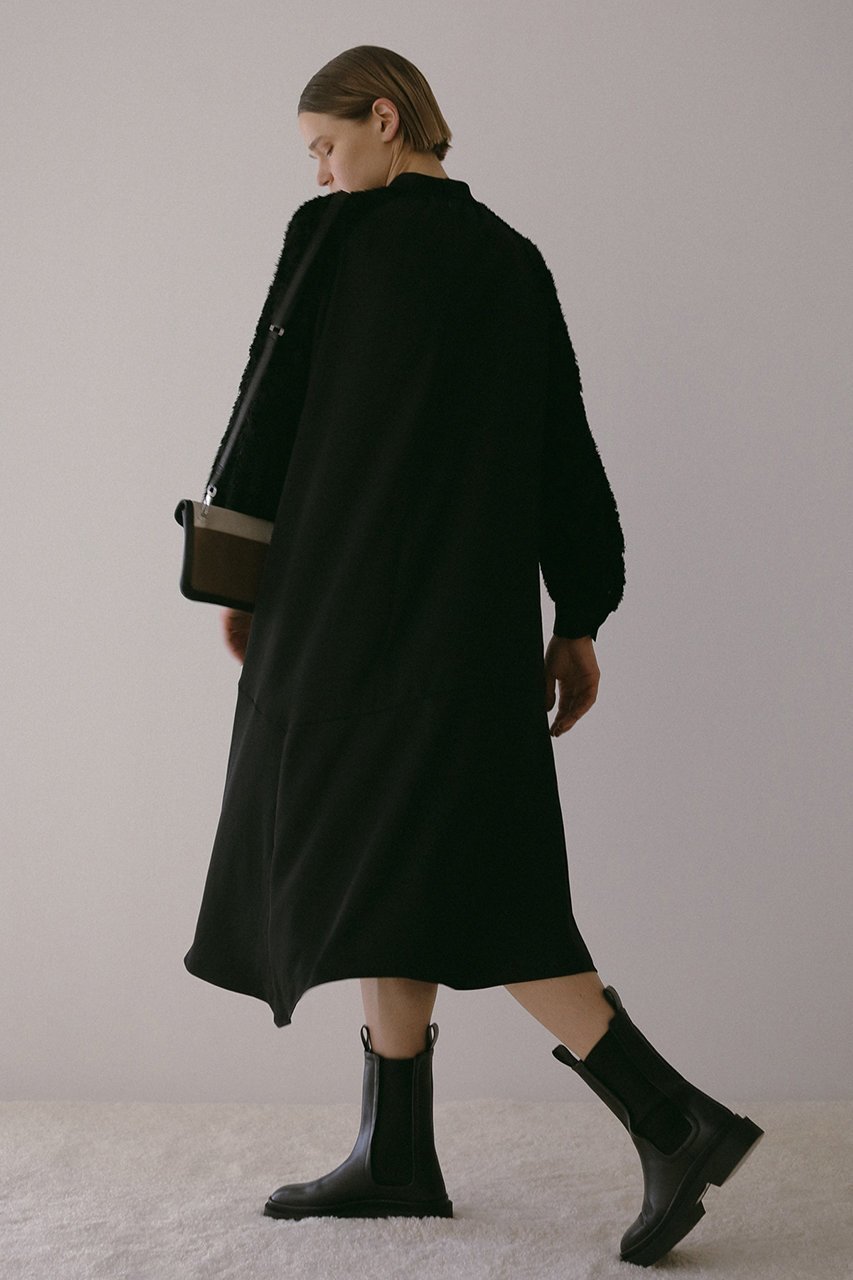 【デザイン ワークス/DESIGN WORKS】のカットJQコンビドレス 人気、トレンドファッション・服の通販 founy(ファニー) 　ファッション　Fashion　レディースファッション　Fashion for Women　ワンピース　Dresses　フォーマル・パーティードレス・結婚式用ドレス　Elegant & Casual Dresses　チュニック　Tunic Tops & Dresses　アシンメトリー　Asymmetrical Style　コンビ　Combo, Combination Style　シンプル　Simple, Minimal　ジャカード／ジャガード　Jacquard, Woven Pattern　スタンド　Stand Collar, Upright Stand　チュニック　Tunic, Long Top　ドレス　Dress, One-Piece　ヘムライン　Hemline, Bottom Cut　モダン　Modern, Contemporary　ロング　Long, Long-Length　other-7|ID: prp329100004242136 ipo3291000000035690280