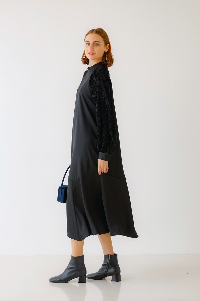 【デザイン ワークス/DESIGN WORKS】のカットJQコンビドレス 人気、トレンドファッション・服の通販 founy(ファニー) 　ファッション　Fashion　レディースファッション　Fashion for Women　ワンピース　Dresses　フォーマル・パーティードレス・結婚式用ドレス　Elegant & Casual Dresses　チュニック　Tunic Tops & Dresses　アシンメトリー　Asymmetrical Style　コンビ　Combo, Combination Style　シンプル　Simple, Minimal　ジャカード／ジャガード　Jacquard, Woven Pattern　スタンド　Stand Collar, Upright Stand　チュニック　Tunic, Long Top　ドレス　Dress, One-Piece　ヘムライン　Hemline, Bottom Cut　モダン　Modern, Contemporary　ロング　Long, Long-Length　other-8|ID: prp329100004242136 ipo3291000000035690281