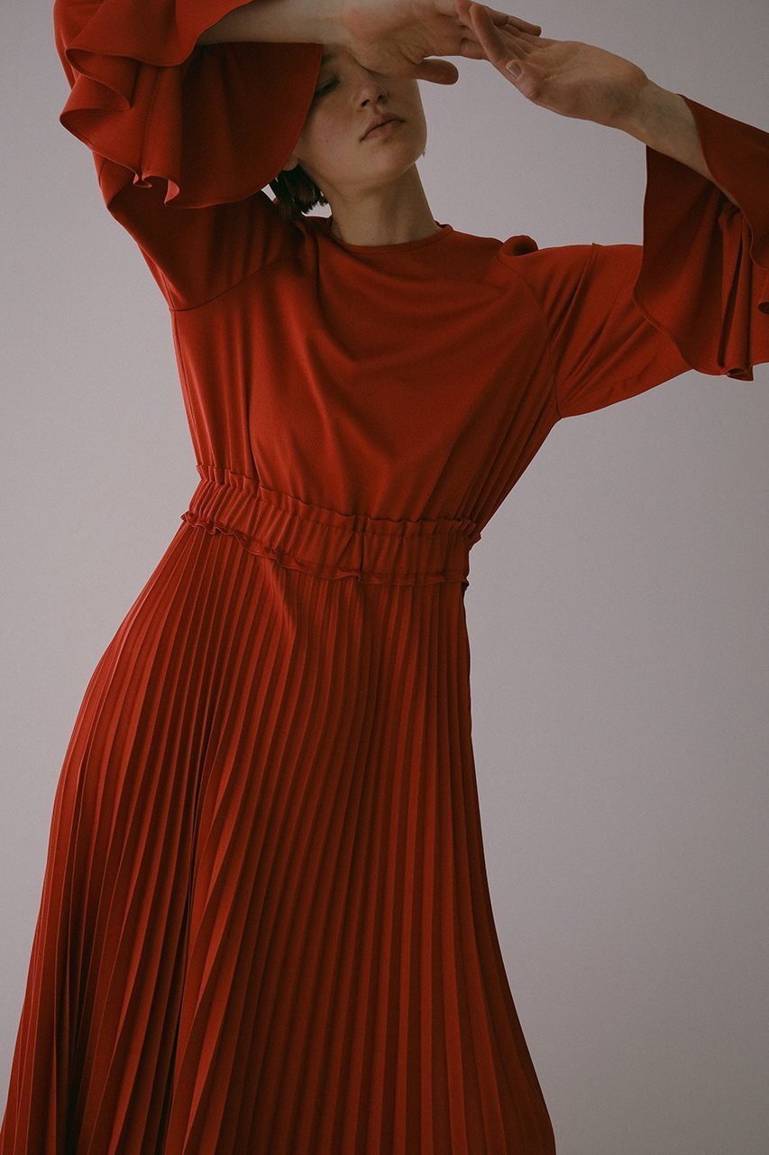 【デザイン ワークス/DESIGN WORKS】のサテンプリーツドレス 人気、トレンドファッション・服の通販 founy(ファニー) 　ファッション　Fashion　レディースファッション　WOMEN　ワンピース　Dress　ドレス　Party Dresses　チュニック　Tunic　エレガント 上品　Elegant　サテン　Satin　チュニック　Tunic　ドレス　Dress　パーティ　Party　フレア　Flare　プリーツ　Pleats　ロング　Long　other-6|ID: prp329100004242137 ipo3291000000031379118