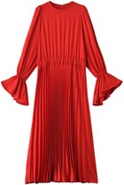 【デザイン ワークス/DESIGN WORKS】のサテンプリーツドレス 人気、トレンドファッション・服の通販 founy(ファニー) ファッション Fashion レディースファッション Fashion for Women ワンピース Dresses フォーマル・パーティードレス・結婚式用ドレス Elegant & Casual Dresses チュニック Tunic Tops & Dresses エレガント 上品 Elegant サテン Satin, Glossy Fabric チュニック Tunic, Long Top ドレス Dress, One-Piece パーティ Party, Party Style フレア Flare, Flared プリーツ Pleats, Pleated ロング Long, Long-Length thumbnail レッド|ID: prp329100004242137 ipo3291000000034954982
