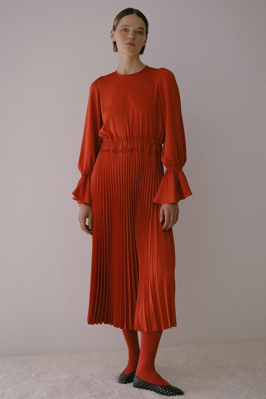 【デザイン ワークス/DESIGN WORKS】のサテンプリーツドレス 人気、トレンドファッション・服の通販 founy(ファニー) 　ファッション　Fashion　レディースファッション　Fashion for Women　ワンピース　Dresses　フォーマル・パーティードレス・結婚式用ドレス　Elegant & Casual Dresses　チュニック　Tunic Tops & Dresses　エレガント 上品　Elegant　サテン　Satin, Glossy Fabric　チュニック　Tunic, Long Top　ドレス　Dress, One-Piece　パーティ　Party, Party Style　フレア　Flare, Flared　プリーツ　Pleats, Pleated　ロング　Long, Long-Length　other-7|ID: prp329100004242137 ipo3291000000035551682