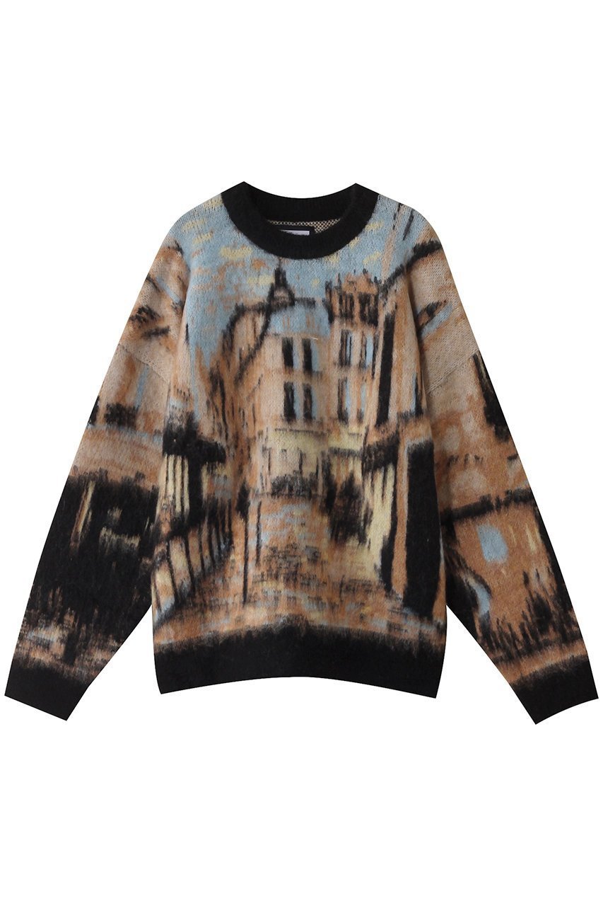 【メゾンスペシャル/MAISON SPECIAL】の【UNISEX】プライムオーバーランドスケープペインティングニットPO インテリア・キッズ・メンズ・レディースファッション・服の通販 founy(ファニー) 　ファッション　Fashion　レディースファッション　Fashion for Women　トップス・カットソー　Cut & Sew Tops　ニット　Knit Tops & Sweaters　カジュアルプルオーバー・ニットトップス　Pullovers & Knit Tops / Casual Pullovers　ユニセックス　Unisex, Genderless　グラデーション　Gradient, Ombre　シンプル　Simple, Minimal　ジャカード／ジャガード　Jacquard, Woven Pattern　バランス　Balance, Style Balance　G.BGE(グレーベージュ)|ID: prp329100004242169 ipo3291000000032966685