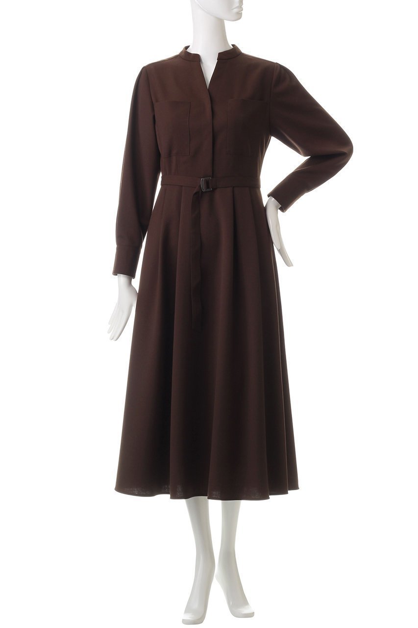 【アルアバイル/allureville】のスタンドカラータックワンピース 人気、トレンドファッション・服の通販 founy(ファニー) 　ファッション　Fashion　レディースファッション　Fashion for Women　ワンピース　Dresses　チュニック　Tunic Tops & Dresses　スリット　Slit, Slit Detail　チュニック　Tunic, Long Top　フィット　Fit, Slim Fit　フレア　Flare, Flared　ロング　Long, Long-Length　エレガント 上品　Elegant　other-2|ID: prp329100004242171 ipo3291000000032889814