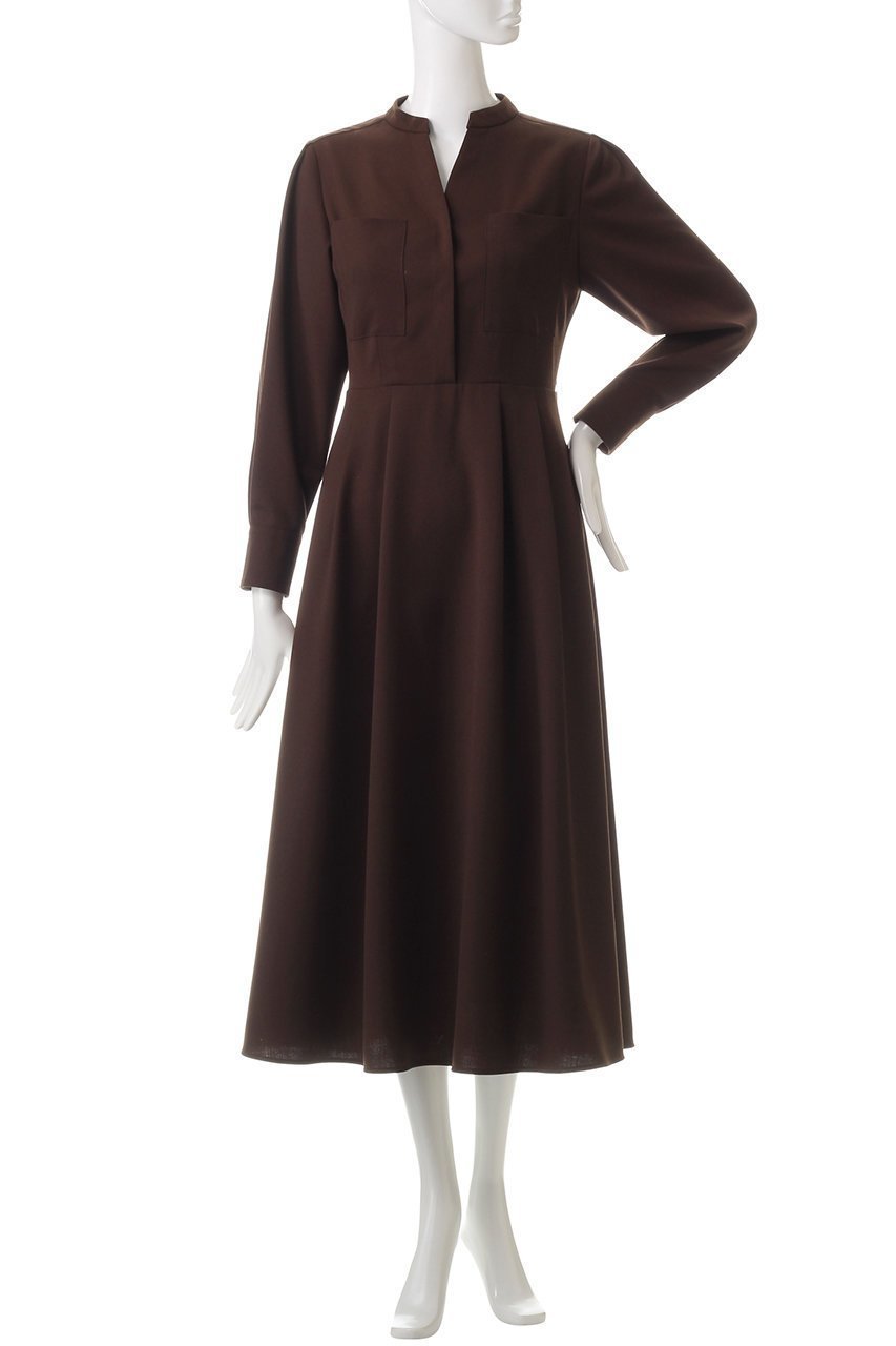 【アルアバイル/allureville】のスタンドカラータックワンピース 人気、トレンドファッション・服の通販 founy(ファニー) 　ファッション　Fashion　レディースファッション　Fashion for Women　ワンピース　Dresses　チュニック　Tunic Tops & Dresses　スリット　Slit, Slit Detail　チュニック　Tunic, Long Top　フィット　Fit, Slim Fit　フレア　Flare, Flared　ロング　Long, Long-Length　エレガント 上品　Elegant　other-6|ID: prp329100004242171 ipo3291000000032889832