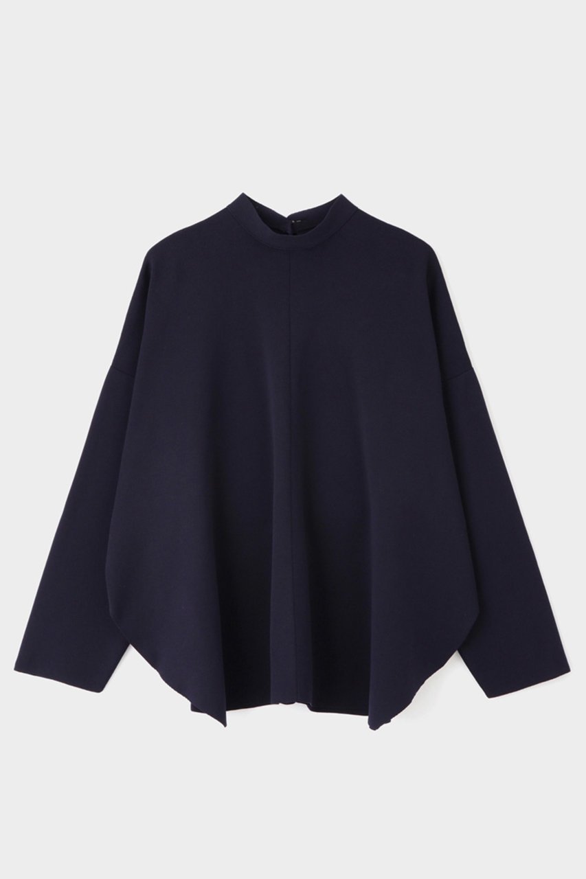 【ル フィル/LE PHIL】のダブルジャガードニット インテリア・キッズ・メンズ・レディースファッション・服の通販 founy(ファニー) 　ファッション　Fashion　レディースファッション　Fashion for Women　トップス・カットソー　Cut & Sew Tops　ニット　Knit Tops & Sweaters　カジュアルプルオーバー・ニットトップス　Pullovers & Knit Tops / Casual Pullovers　シンプル　Simple, Minimal　スタンド　Stand Collar, Upright Stand　ストレート　Straight, Straight Cut　スリーブ　Sleeve, Long Sleeve / Short Sleeve　セットアップ　Set-Up, Coordinated Outfit　テクスチャー　Texture, Textured Fabric　リラックス　Relax, Relaxed Fit　エレガント 上品　Elegant　ネイビー|ID: prp329100004242186 ipo3291000000032955004
