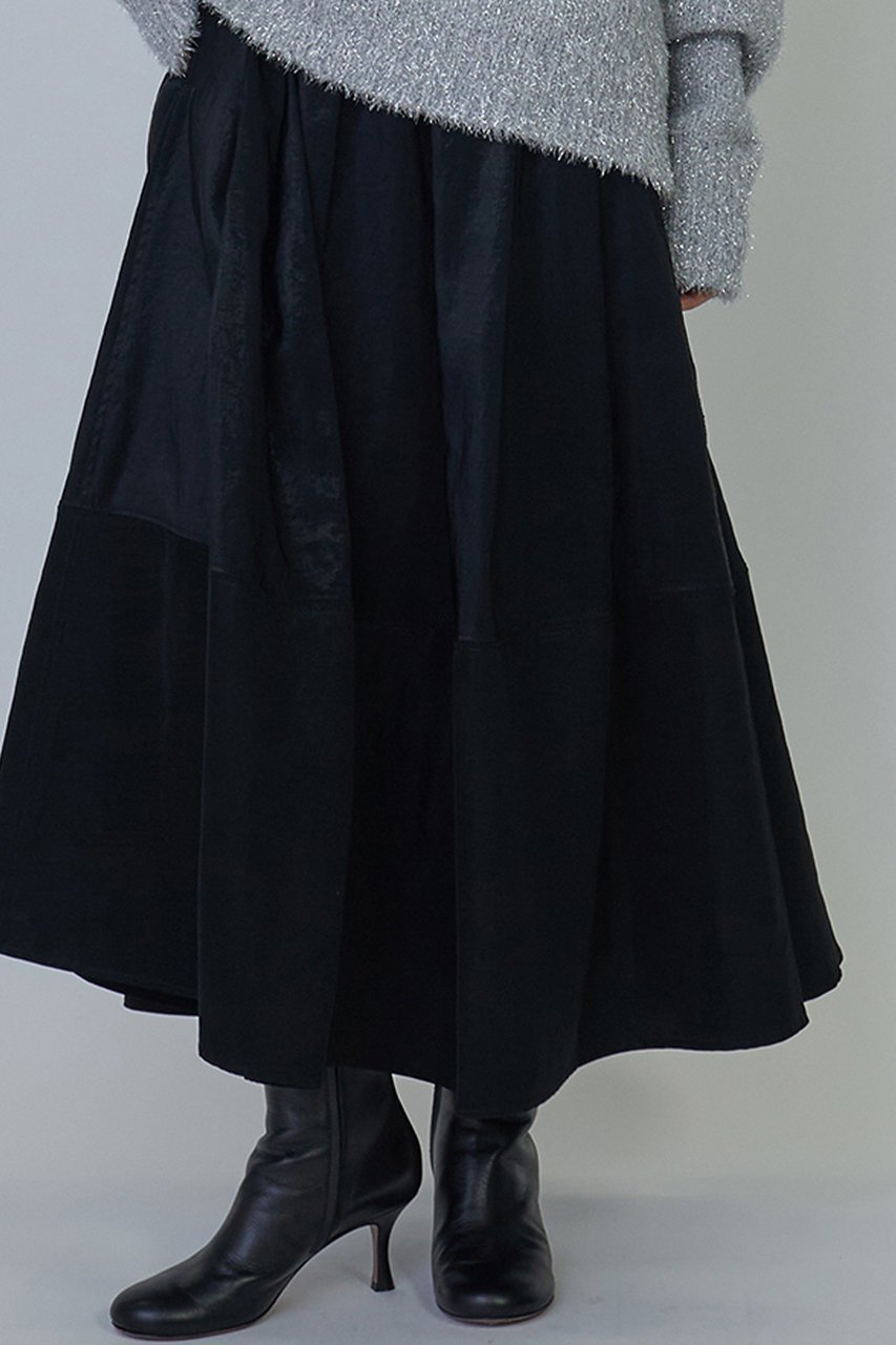【プルミエ アロンディスモン/1er Arrondissement】のランダムタックミモレスカート 人気、トレンドファッション・服の通販 founy(ファニー) 　ファッション　Fashion　レディースファッション　Fashion for Women　スカート　Skirts　ロングスカート　Long Skirts / Maxi & Midi Skirts　スニーカー　Sneakers, Trainers　タフタ　Taffeta, Structured Fabric　バランス　Balance, Style Balance　ランダム　Random, Irregular　ロング　Long, Long-Length　other-7|ID: prp329100004243285 ipo3291000000032825938