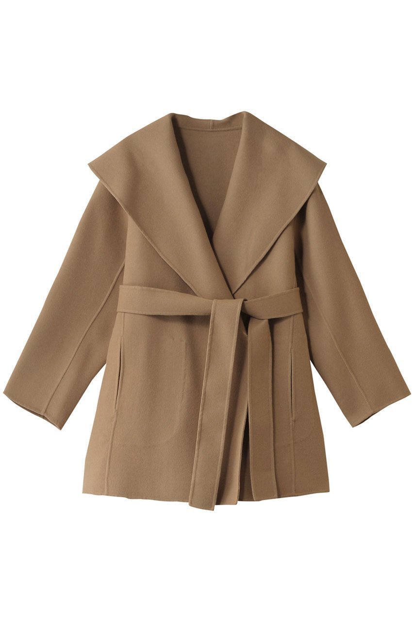 【デザイン ワークス/DESIGN WORKS】のダブルフェイスハーフ丈コート インテリア・キッズ・メンズ・レディースファッション・服の通販 founy(ファニー) 　ファッション　Fashion　レディースファッション　Fashion for Women　アウター　Coat / Outerwear Collection　コート・ロングコート・ピーコート　Long Coats, Peacoats & More　エレガント 上品　Elegant　ショート　Short, Short Length　ハーフ　Half, Half-Length　ベージュ|ID: prp329100004243294 ipo3291000000035369557