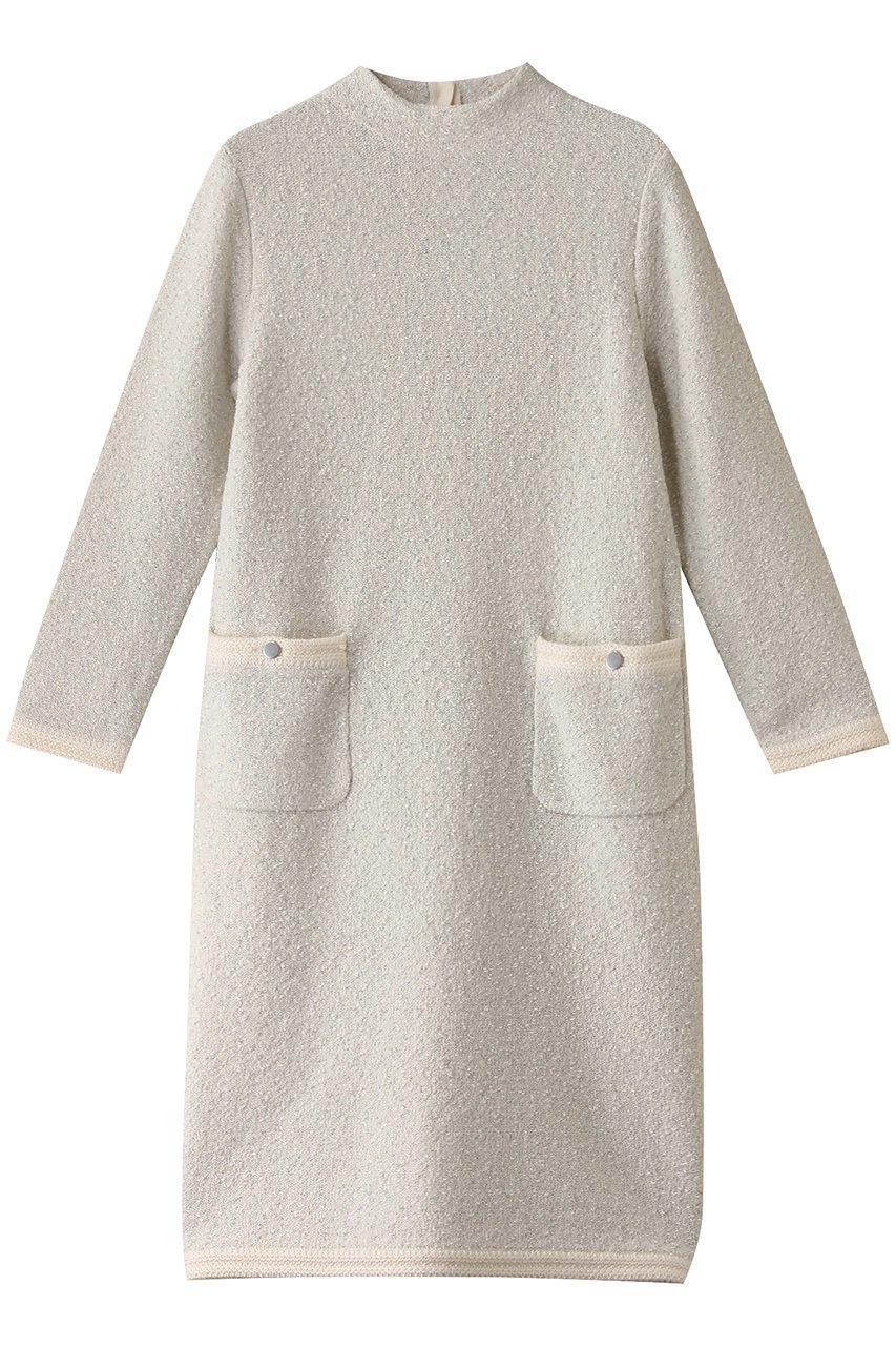 【アナイ/ANAYI】のウールブークレ配色ワンピース 人気、トレンドファッション・服の通販 founy(ファニー) 　ファッション　Fashion　レディースファッション　Fashion for Women　ワンピース　Dresses　チュニック　Tunic Tops & Dresses　シルバー　Silver, Metallic Silver　チュニック　Tunic, Long Top　ボトルネック　Bottle Neck, Mock Neck　ポケット　Pocket, Pocket Detail　エレガント 上品　Elegant　 other-1|ID: prp329100004243297 ipo3291000000032889443