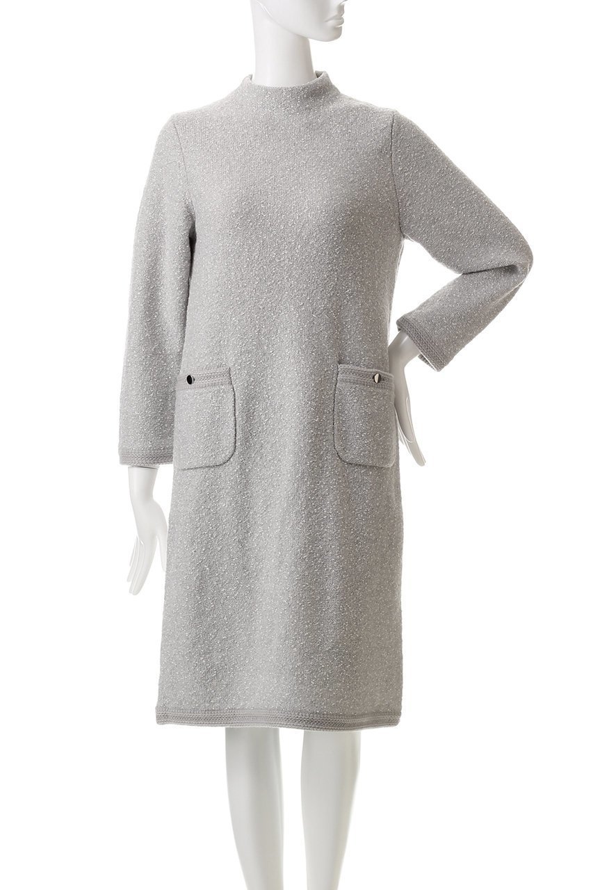 【アナイ/ANAYI】のウールブークレ配色ワンピース 人気、トレンドファッション・服の通販 founy(ファニー) 　ファッション　Fashion　レディースファッション　Fashion for Women　ワンピース　Dresses　チュニック　Tunic Tops & Dresses　シルバー　Silver, Metallic Silver　チュニック　Tunic, Long Top　ボトルネック　Bottle Neck, Mock Neck　ポケット　Pocket, Pocket Detail　エレガント 上品　Elegant　other-2|ID: prp329100004243297 ipo3291000000032889456