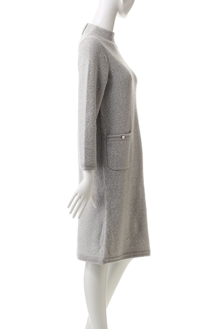 【アナイ/ANAYI】のウールブークレ配色ワンピース 人気、トレンドファッション・服の通販 founy(ファニー) 　ファッション　Fashion　レディースファッション　Fashion for Women　ワンピース　Dresses　チュニック　Tunic Tops & Dresses　シルバー　Silver, Metallic Silver　チュニック　Tunic, Long Top　ボトルネック　Bottle Neck, Mock Neck　ポケット　Pocket, Pocket Detail　エレガント 上品　Elegant　other-3|ID: prp329100004243297 ipo3291000000032889459