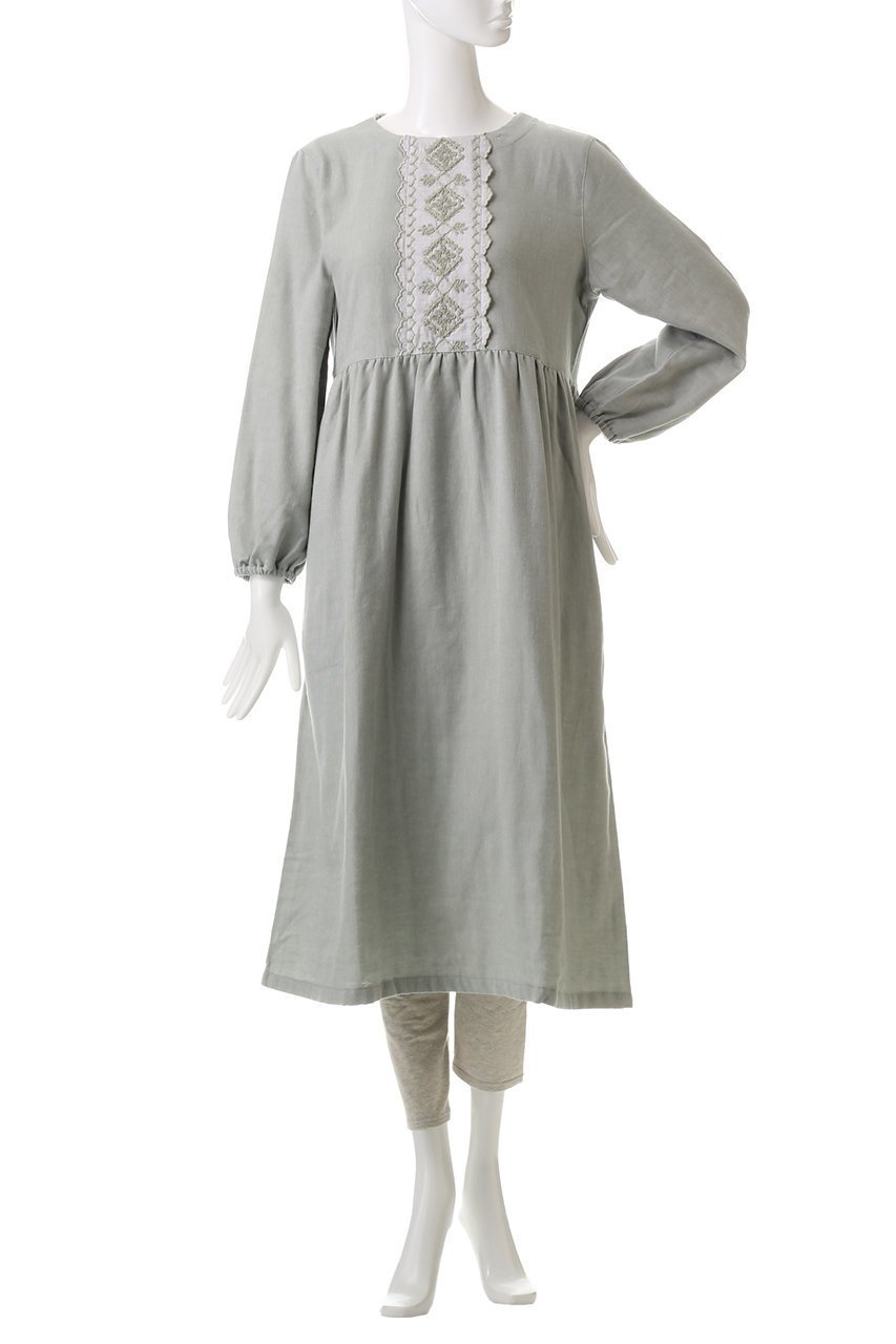 【キッドブルー/KID BLUE】のコードエンブWガーゼナイティ(スパッツつき) 人気、トレンドファッション・服の通販 founy(ファニー) ファッション Fashion レディースファッション Fashion for Women トップス・カットソー Cut & Sew Tops お家時間・ステイホーム Stay Home / At Home ギャザー Gathered, Ruffled スカラップ Scallop, Scalloped Edge スリーブ Sleeve, Long Sleeve / Short Sleeve ダブル Double, Double-Breasted パジャマ Pajamas, Sleepwear フェミニン Feminine, Girly ロング Long, Long-Length 再入荷 Restock / Back in Stock other-2|ID: prp329100004246839 ipo3291000000034875477