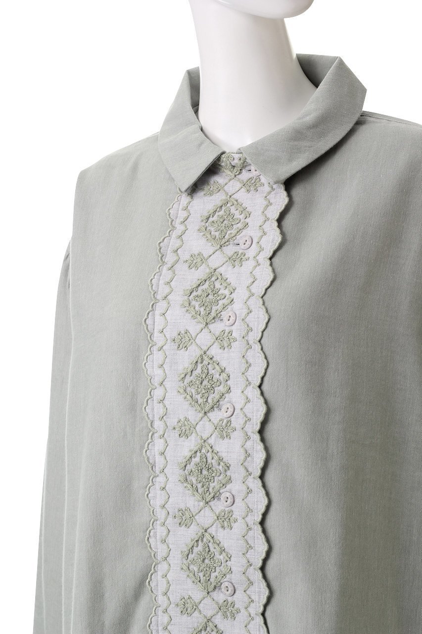 【キッドブルー/KID BLUE】のコードエンブWガーゼパジャマ 人気、トレンドファッション・服の通販 founy(ファニー) ファッション Fashion レディースファッション Fashion for Women トップス・カットソー Cut & Sew Tops スカラップ Scallop, Scalloped Edge スリーブ Sleeve, Long Sleeve / Short Sleeve ダブル Double, Double-Breasted パジャマ Pajamas, Sleepwear ロング Long, Long-Length 再入荷 Restock / Back in Stock other-5|ID: prp329100004246840 ipo3291000000034875497