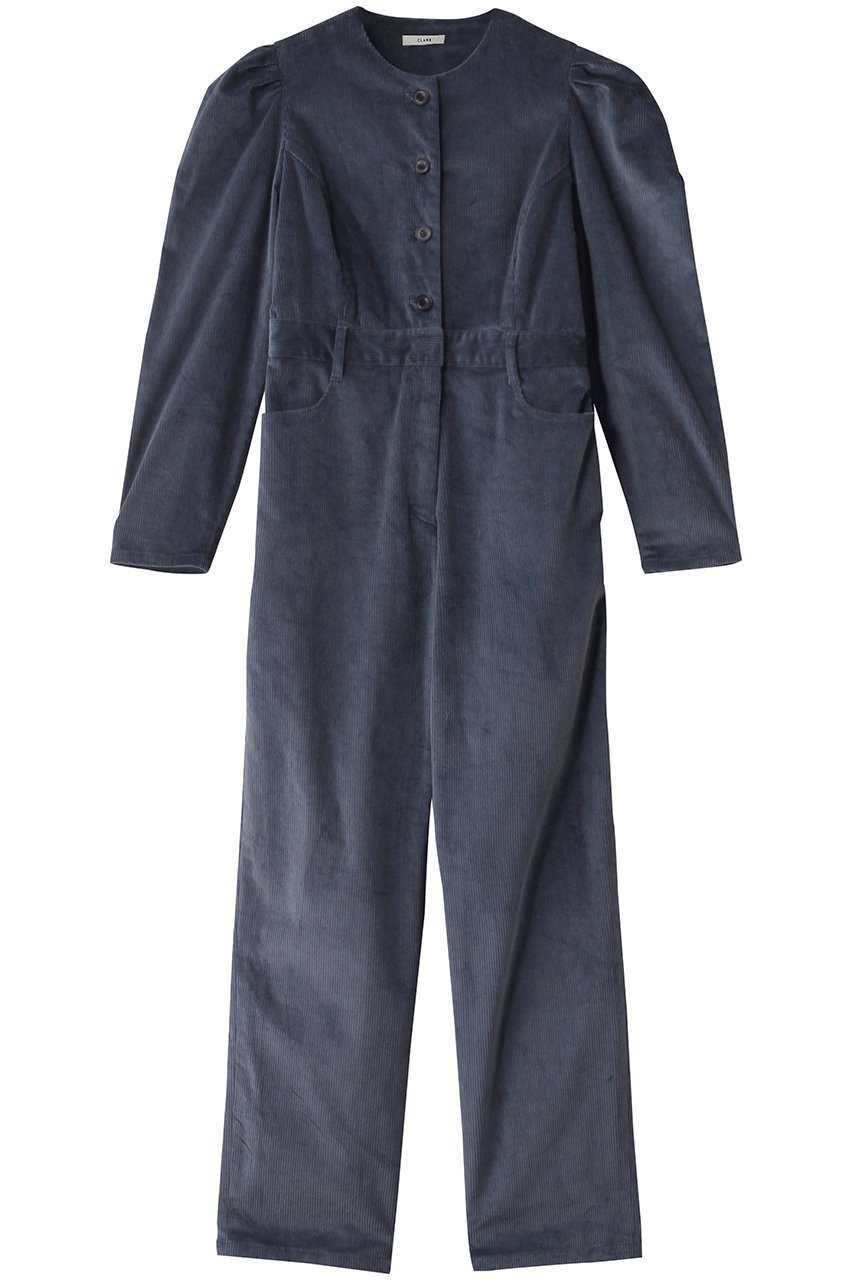 【クラネ/CLANE】のCORDUROY JUMPSUIT ジャンプスーツ インテリア・キッズ・メンズ・レディースファッション・服の通販 founy(ファニー) 　ファッション　Fashion　レディースファッション　WOMEN　ギャザー　Gather　コンパクト　Compact　コーデュロイ　Corduroy　スリーブ　Sleeve　スーツ　Suit　タートルネック　Turtleneck　NEW・新作・新着・新入荷　New Arrivals　BLUE|ID: prp329100004246854 ipo3291000000029465970